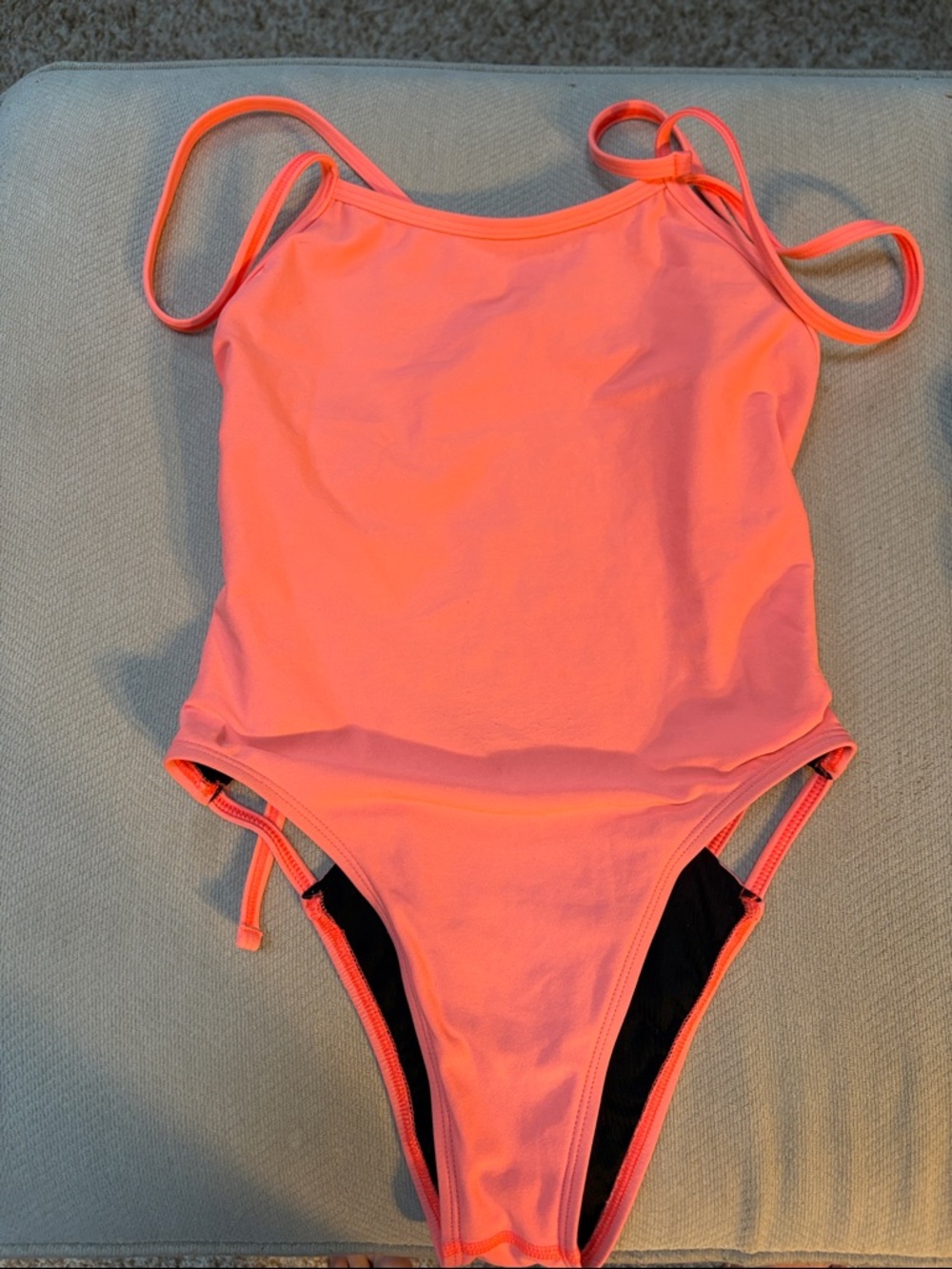 Jolyn Clothing Neon Coral One-Piece Swimsuit